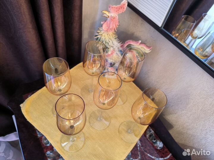 Фужеры цветное стекло СССР