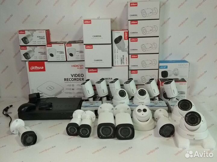 Видеонаблюдение 17 камер IP с микрофоном