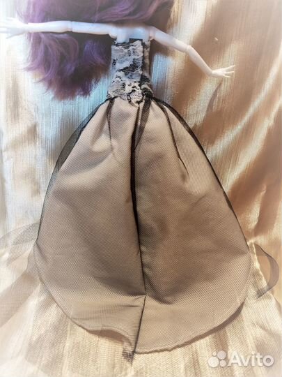 Платье для куклы-монстра. Стиль Труп невесты