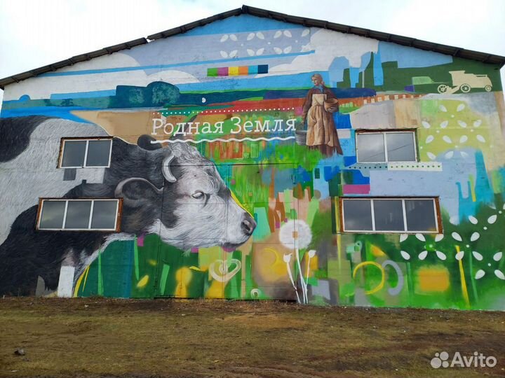 Граффити стрит арт оформление стен помещений