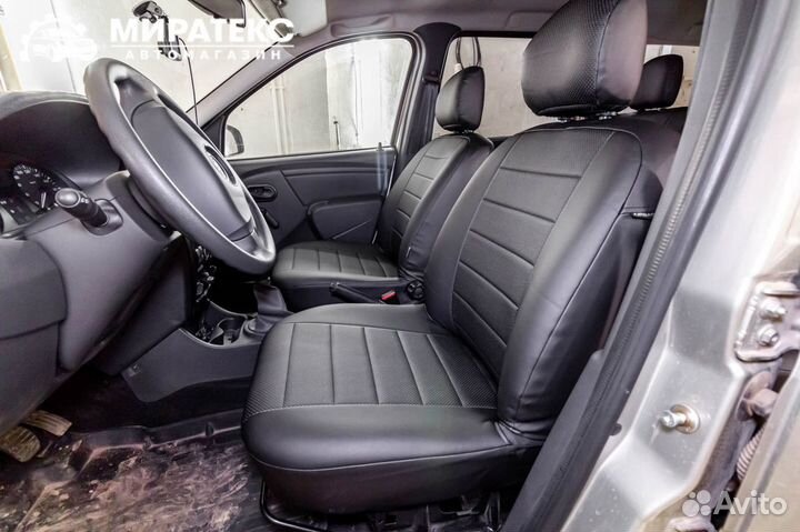 Авточехлы Лада Ларгус / Экокожа полоса