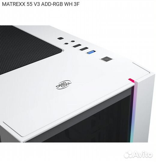 Корпус DeepCool matrexx 55 V3 ADD-RGB WH 3F Midito