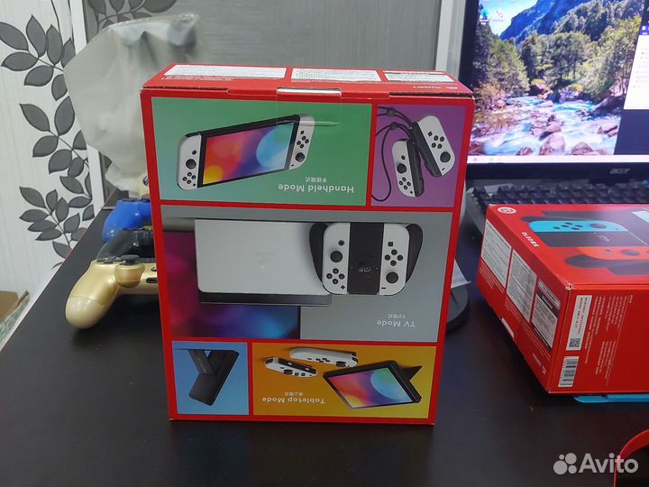 Nintendo switch oled прошитая чип 64gb + 256gb