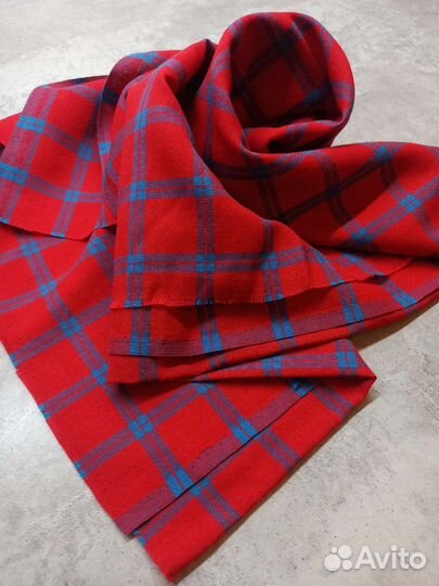 Ткань яркая плательная полу шерсть СССР