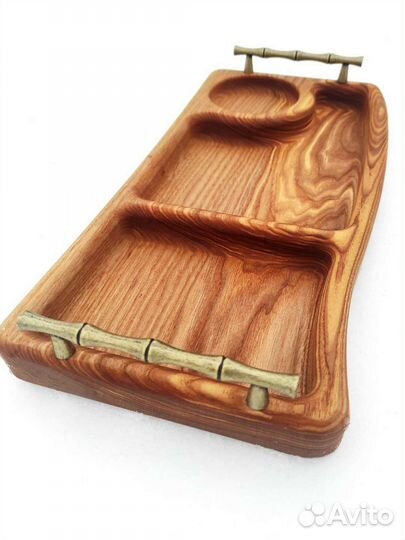 Поднос с ручками массив дерева