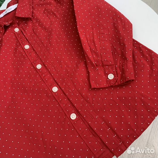 Рубашка h&m в горох для девочки 104