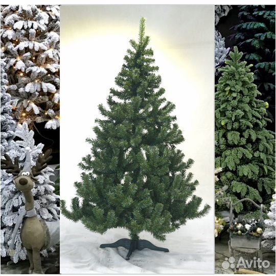 Искусственные елки и гирлянды