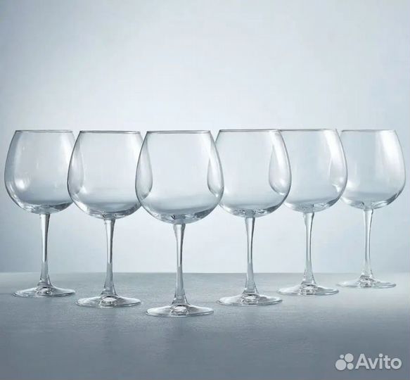 Бокалы стеклянные для вина 780мл 6шт