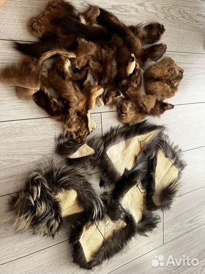 Мех Обрезки соболя и песца и норка