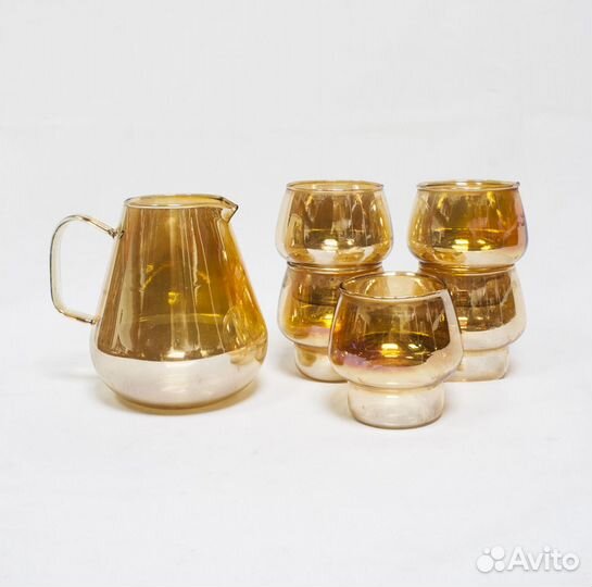 Набор Самовар и чайник, выдувка стекла, 1970-е год