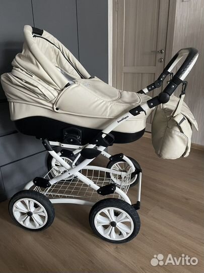 Коляска 3 в 1 indigo эко кожа