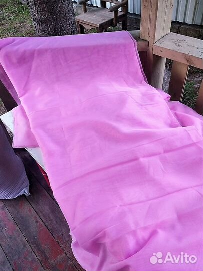 Вуаль однотонная розовая