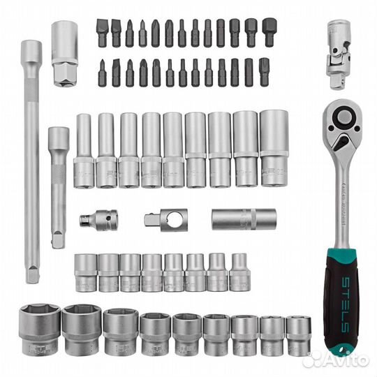 Набор инструментов, 1/2, CrV, пластиковый кейс, 60