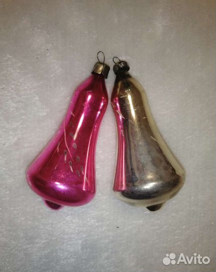 Елочные игрушки СССР разные толстое стекло