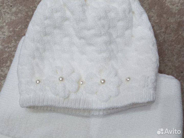 Комплект шапка с шарфом (р.44-46), осень/зима