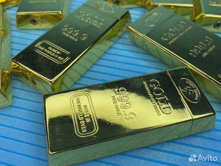 Зажигалка газовая Слитки Золота Gold 999 пробы