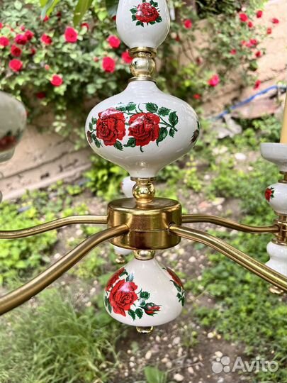 Фарфоровая люстра антикварная