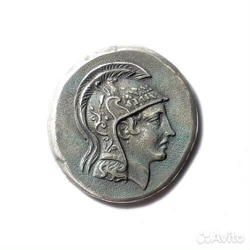 Тетрадрахма серебро. Афина. Македония 3-2 в до н э