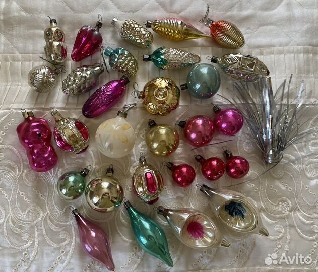 Стеклянные советские елочные игрушки,звезда