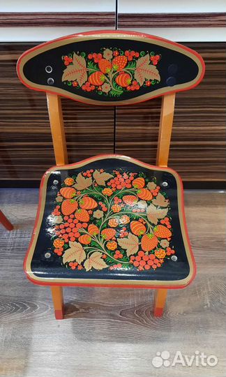Детский столик с двумя стульчиками роспись хохлома