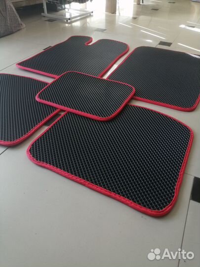 Коврики Eva для lada(ваз) 2101-2107 черный/красный