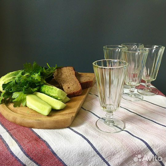 Рюмки гранённые на ножке СССР 6 штук