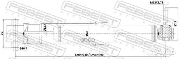 Амортизатор Renault Megane II 02-09 задний (для