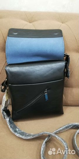 Сумка мужская из гладкой экокожи