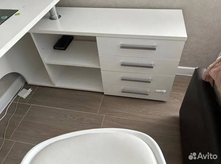 Стол компьютерный Алькор в цвете Бетон
