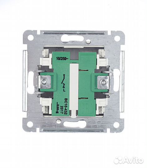 Выключатель Hegel Master одноклавишный встраиваемый черный с самовозвратом с подсветкой (вс10-432-08