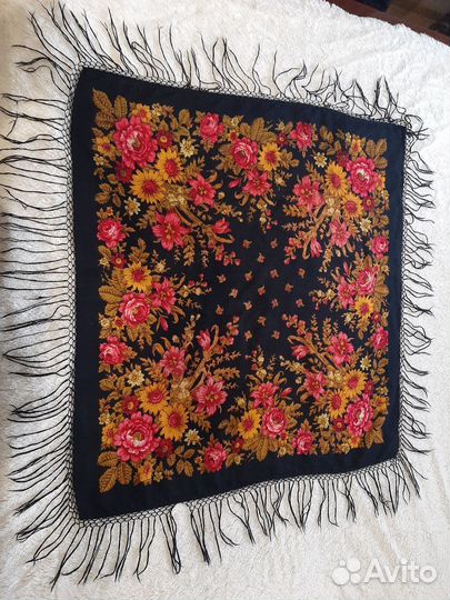 Павловопосадский платок шерсть СССР