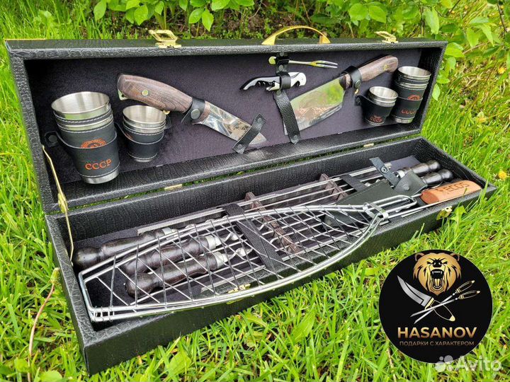 Набор шампуров,шампура,нож,подарочный набор