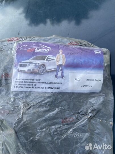Ветровик (мухобойка) капота renault logan 1