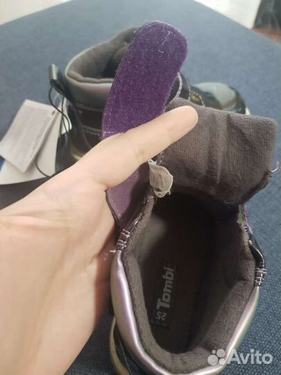 Новые Ботинки для девочки 25 размер