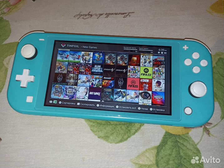 Nintendo switch lite прошитая чип 160gb