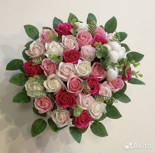 Букет из мыльных роз, мыльные розы в коробках