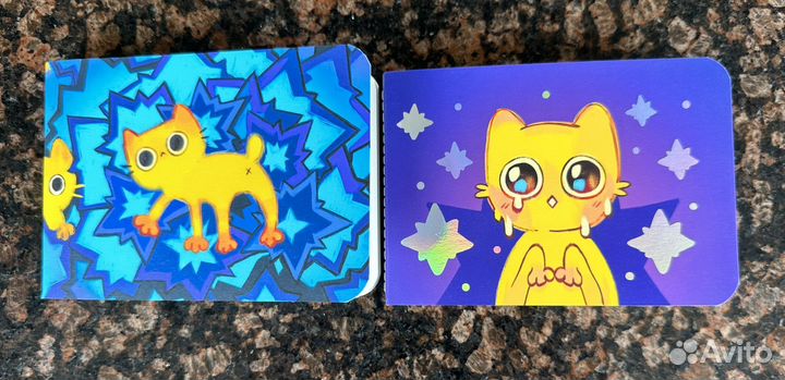 Блокноты скетчбуки с котиками. Софт тач + фольга