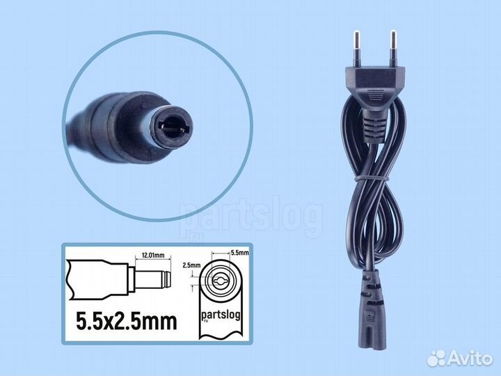 Блок питания для монитора 12V 6A 5.5x2.5mm 72W