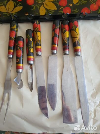 Набор кухонный Хохлома СССР 7 предметов новый