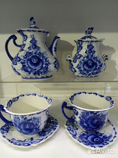 Ваза для цветов Гжель