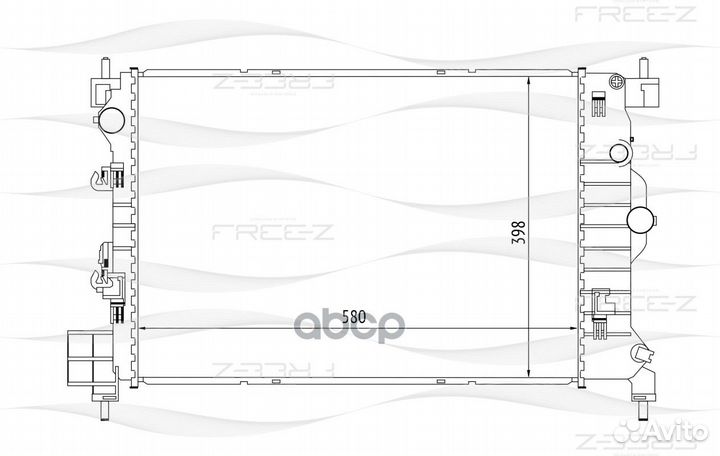 Радиатор chevrolet aveo 1.6 M/T 11- KK0143 free-Z