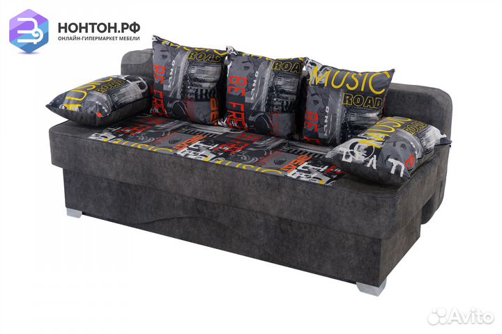 Диван еврокнижка Румер серый