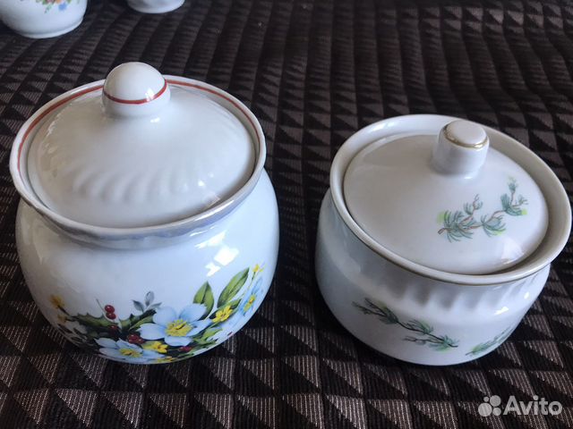 Сахарница металлическая, молочники СССР