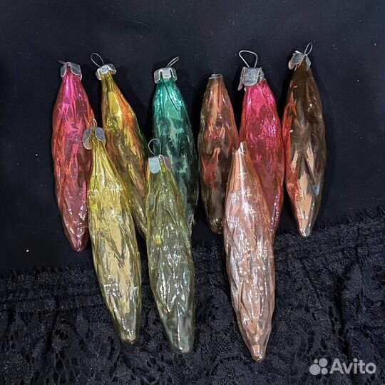 Игрушки ёлочные СССР сосульки