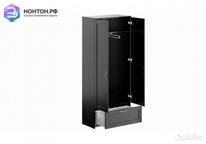 Шкаф двухдверный Сириус с 1 ящиком дуб венге