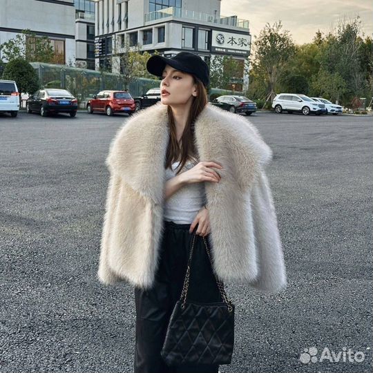 Шуба из эко меха под норку искуственная