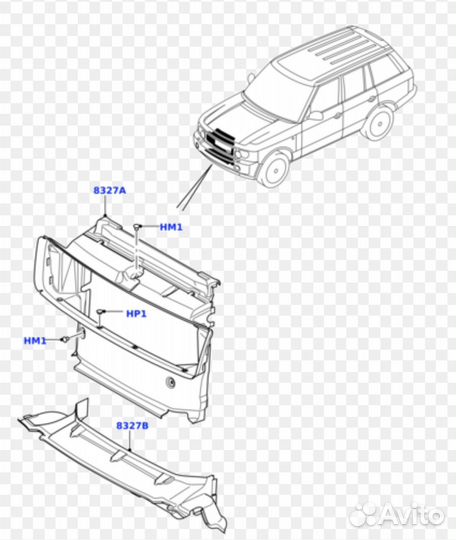 Вентиляционный дефлектор Range Rover