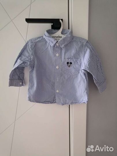 Рубашки брендовые малышу next h&m 68 80