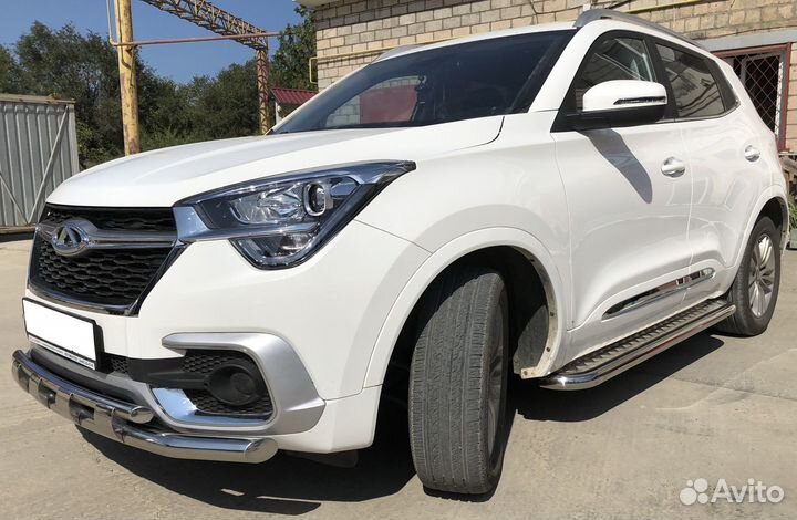 Защита пер бам с перемычками Chery Tiggo 4 2019г