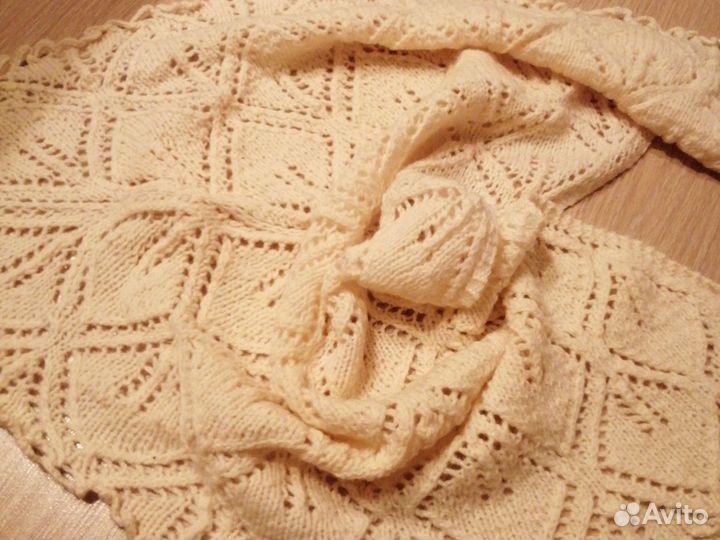 Шерстяная платок шаль ручной вязки